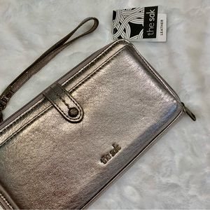 The Sak Iris Silver Crossbody Wallet
